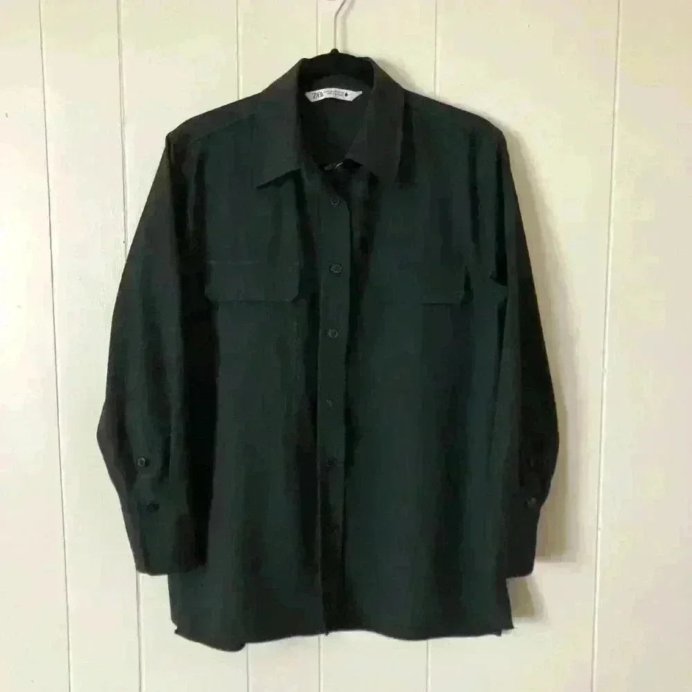 Zara Women's Dark Gray Blouse Size XS